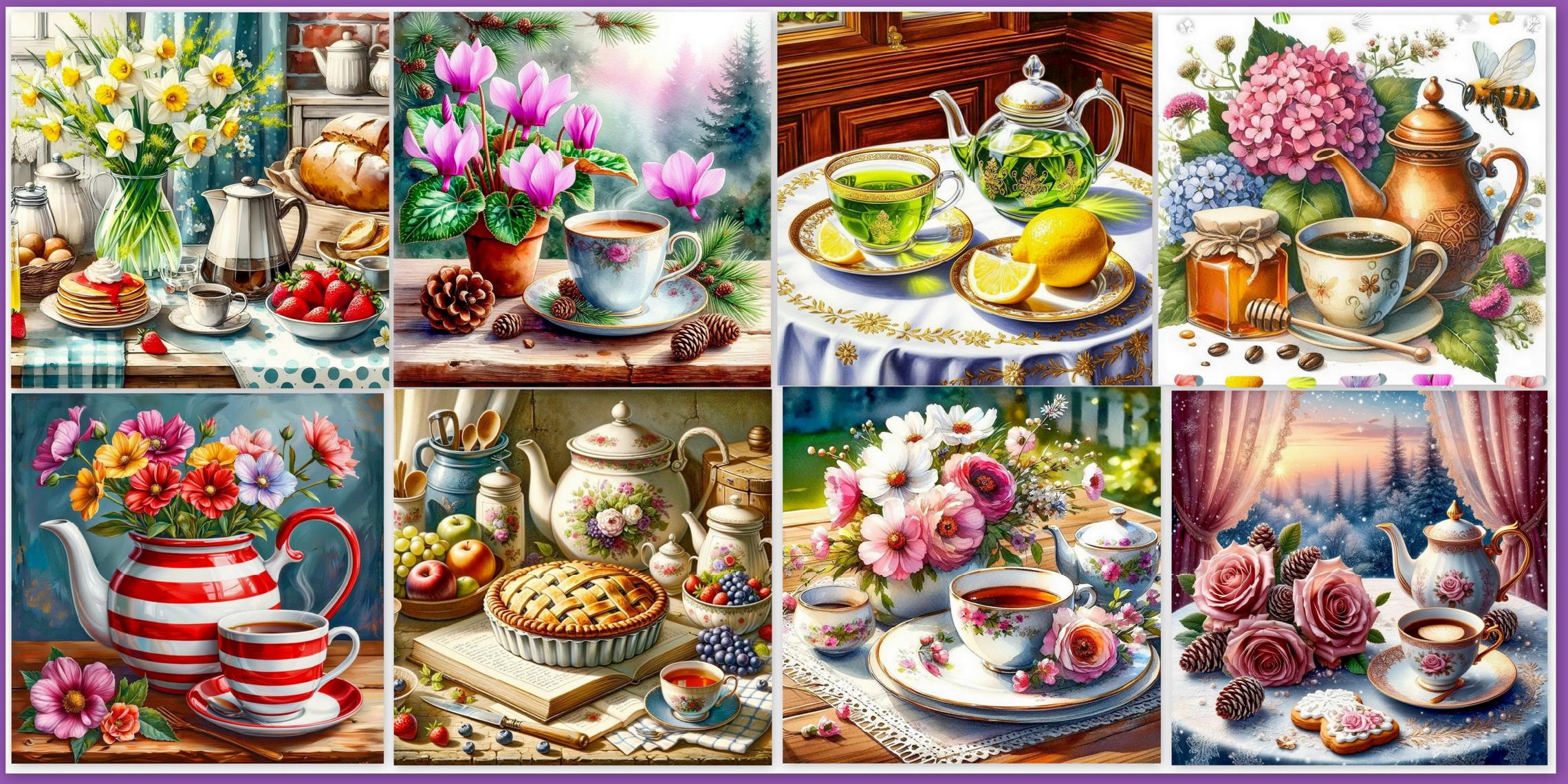 коллаж с чашками коллаж с чашками